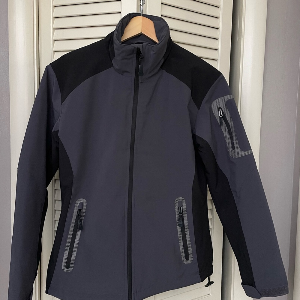North End Black Charcoal All Climate Wear Soft Shell Zip Jacket